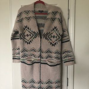 Tribal Print Long Cardigan